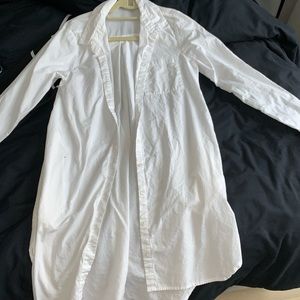White button up dress